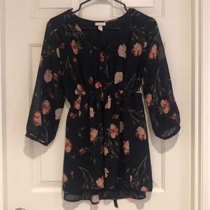 Floral Navy Maternity Top